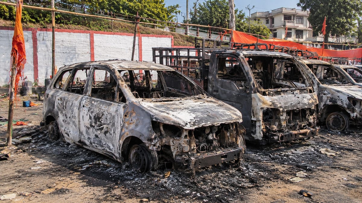 Damage following the clashes