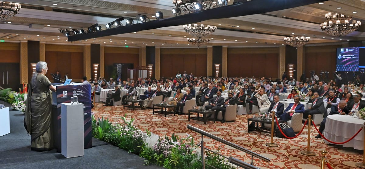 Finance Minister Nirmala Sitharaman, at the Kautilya Economic Conclave 2026