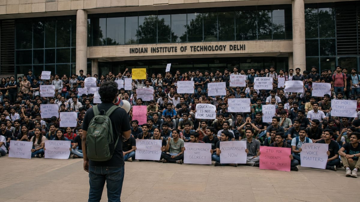 IITians Stage a Sit-In Protest
