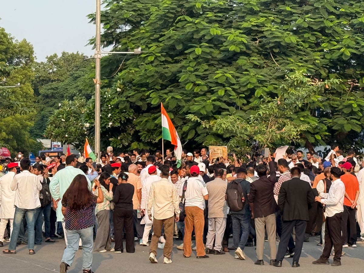 Anti SIR Protesters demanding accountability from Election commission