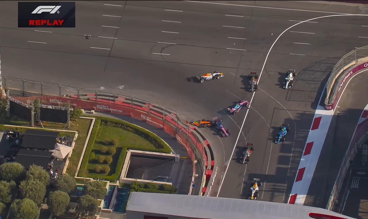 Multi-car collision on lap 36 | Liberty Media