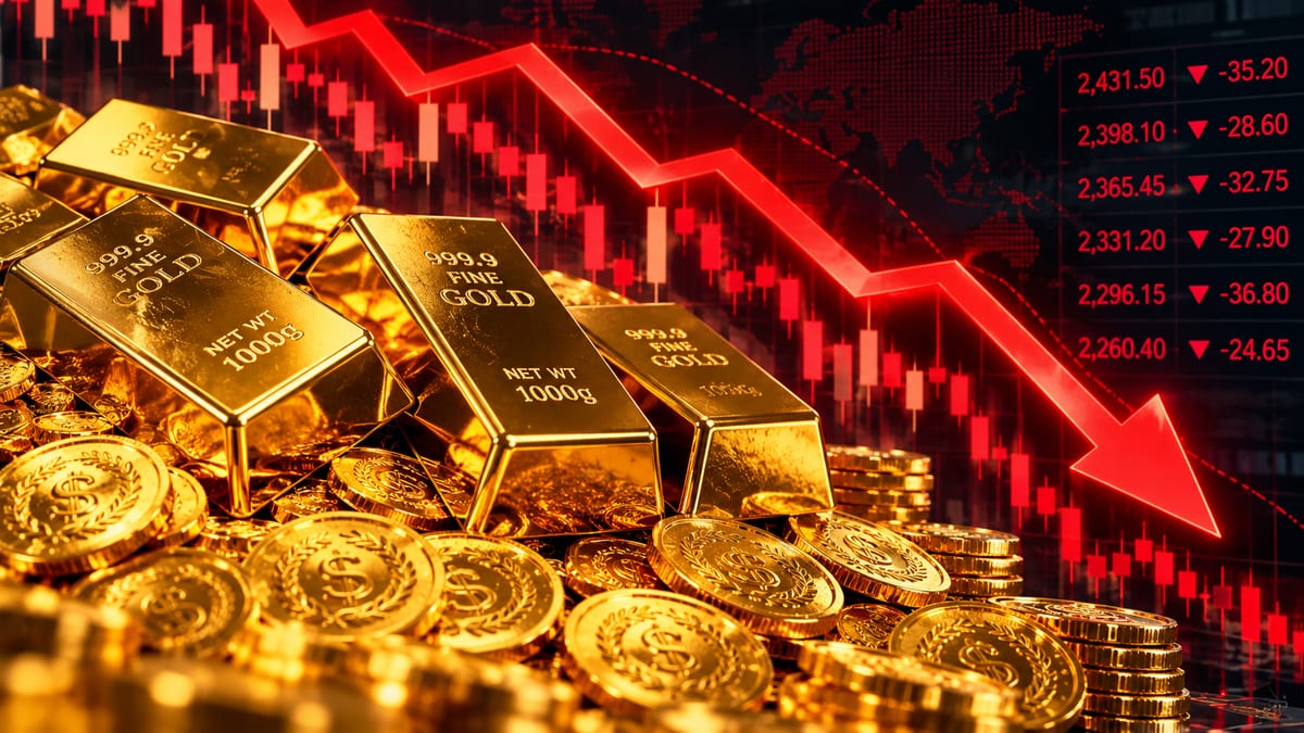 Gold prices in Delhi dropped by around ₹1,600 to ₹1.52 lakh per 10 grams following a stronger U.S. dollar and hawkish Federal Reserve rate expectations.